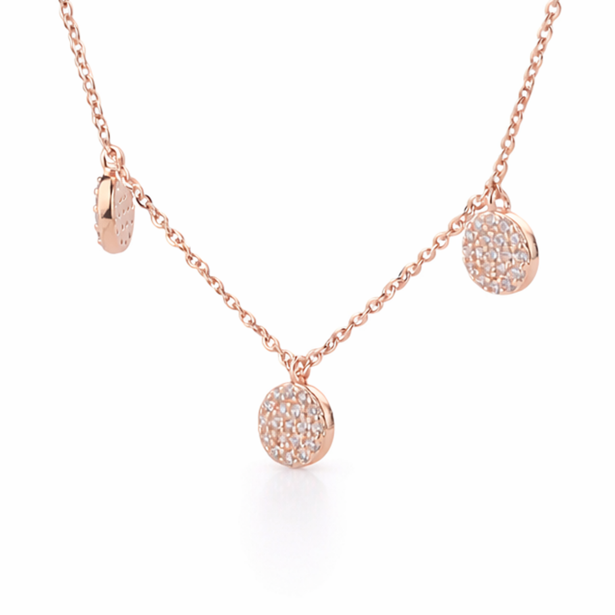 Stardust Disc Charm Necklace