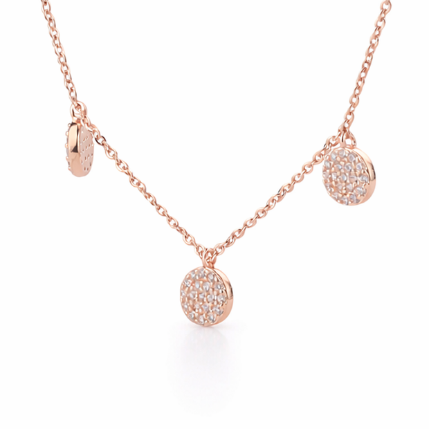 Stardust Disc Charm Necklace