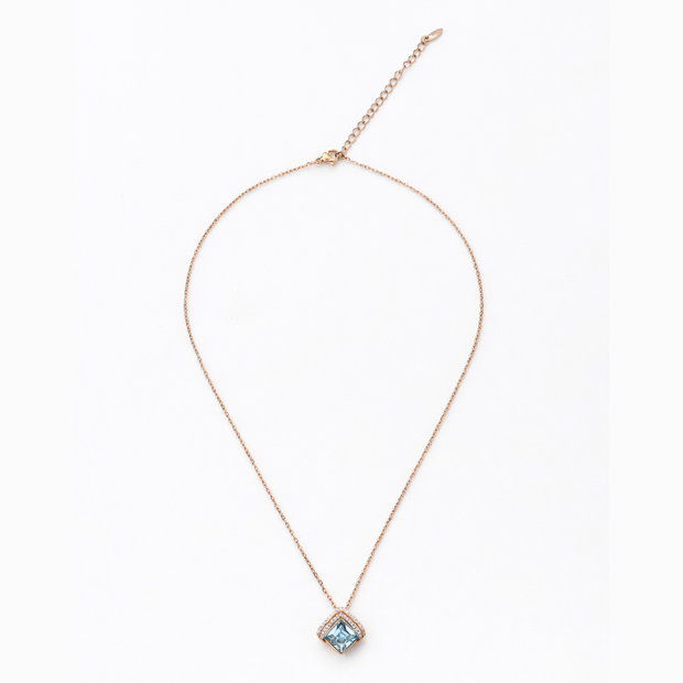 Aqua Princess Halo Pendant