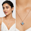 Aqua Princess Halo Pendant