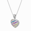 Rainbow Heart Pavé Pendant