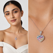 Rainbow Heart Pavé Pendant