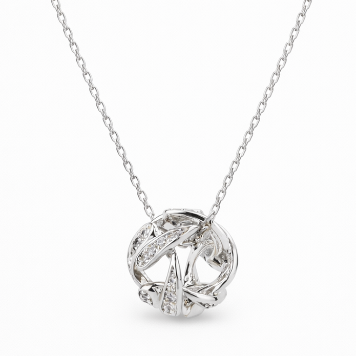 Infinity Knot Crystal Pendant