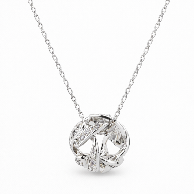 Infinity Knot Crystal Pendant