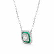 Emerald Green Halo Pendant