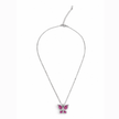 Crimson Butterfly Crystal Pendant