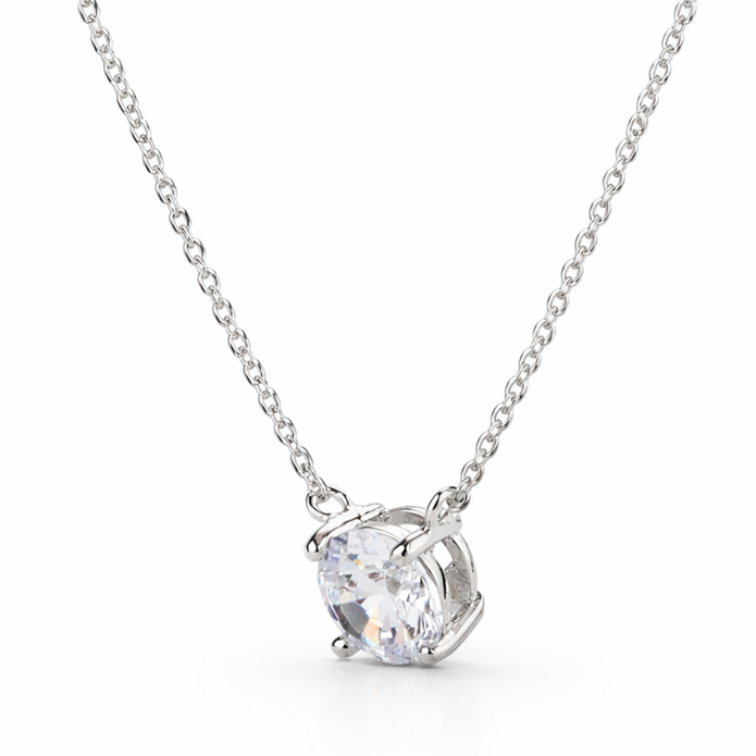 Classic Solitaire CZ Pendant