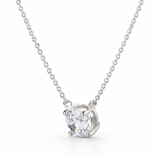 Classic Solitaire CZ Pendant