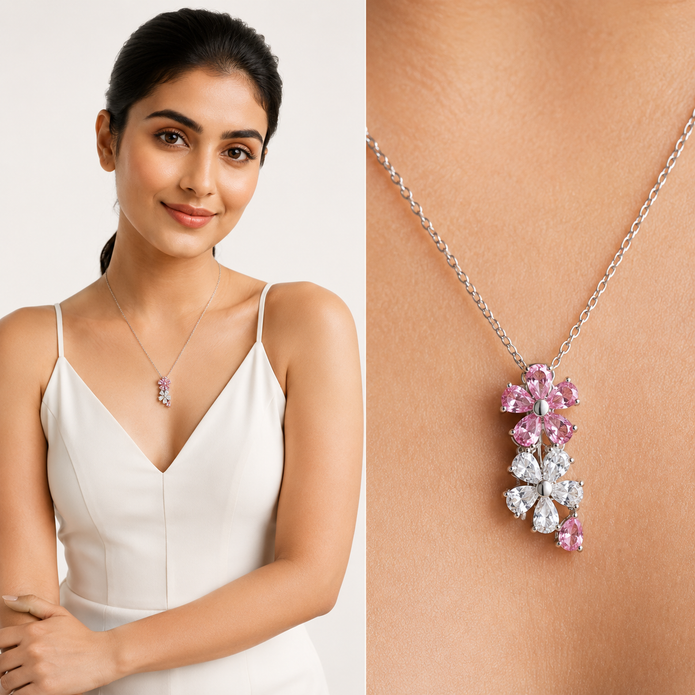 Cherry Blossom Cascade Pendant