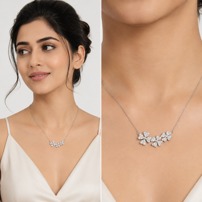 Crystal Leaf Vine Pendant