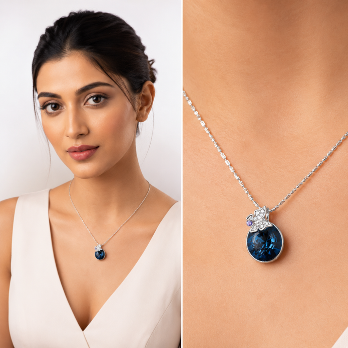 Midnight Circle CZ Pendant