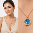 Celestial Orbit Crystal Pendant