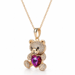 Teddy Love Crystal Pendant