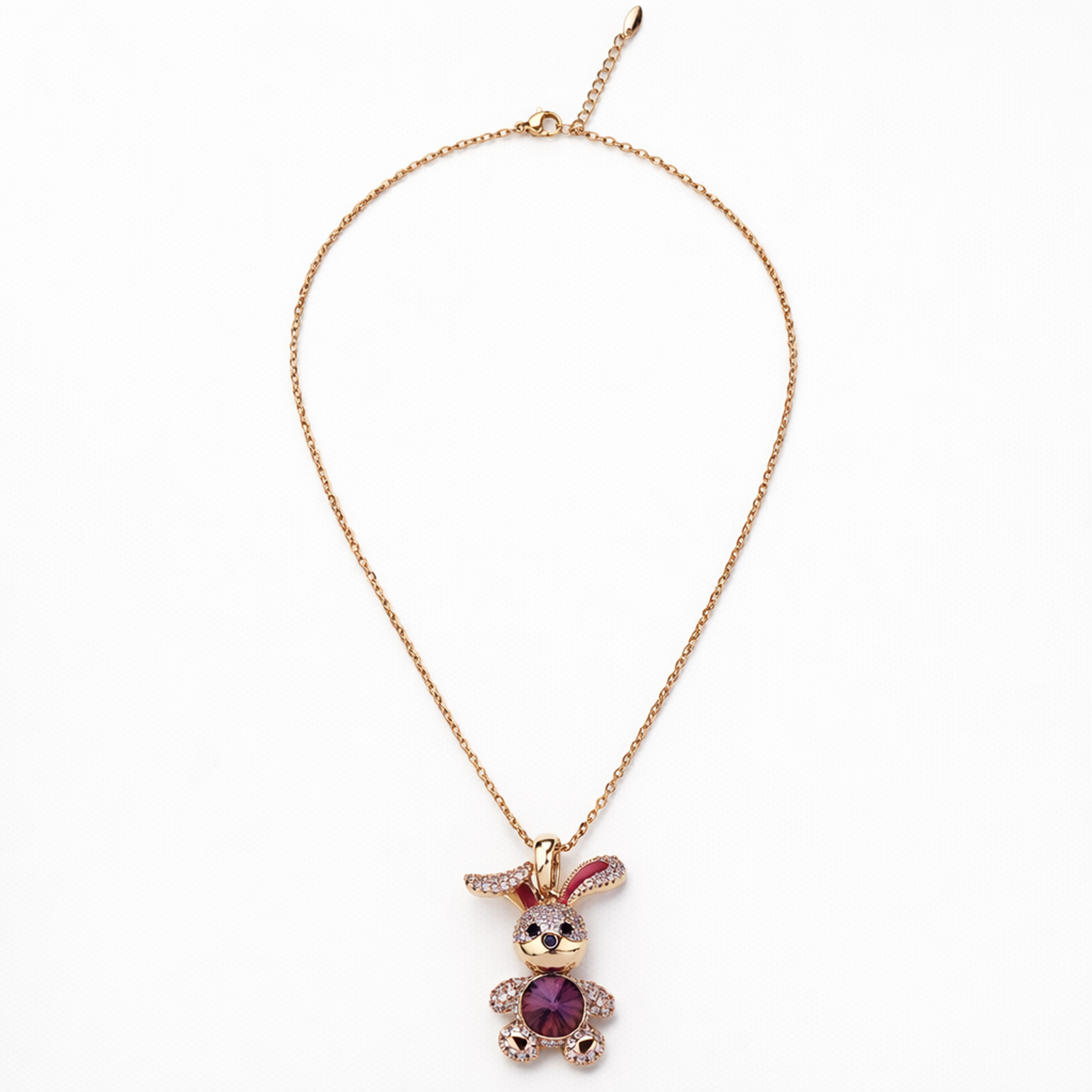 Crystal Bunny Charm Pendant