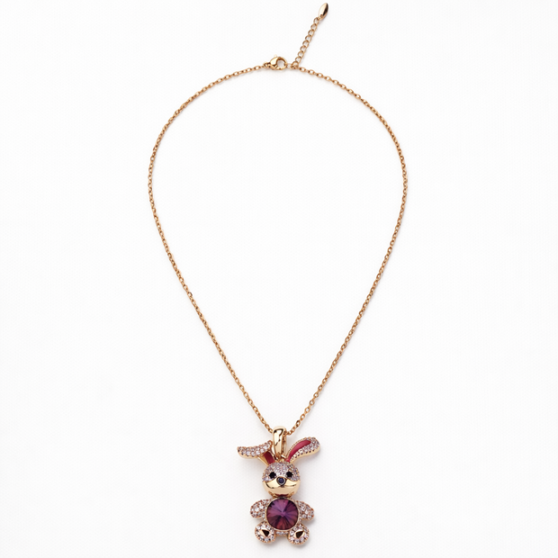 Crystal Bunny Charm Pendant