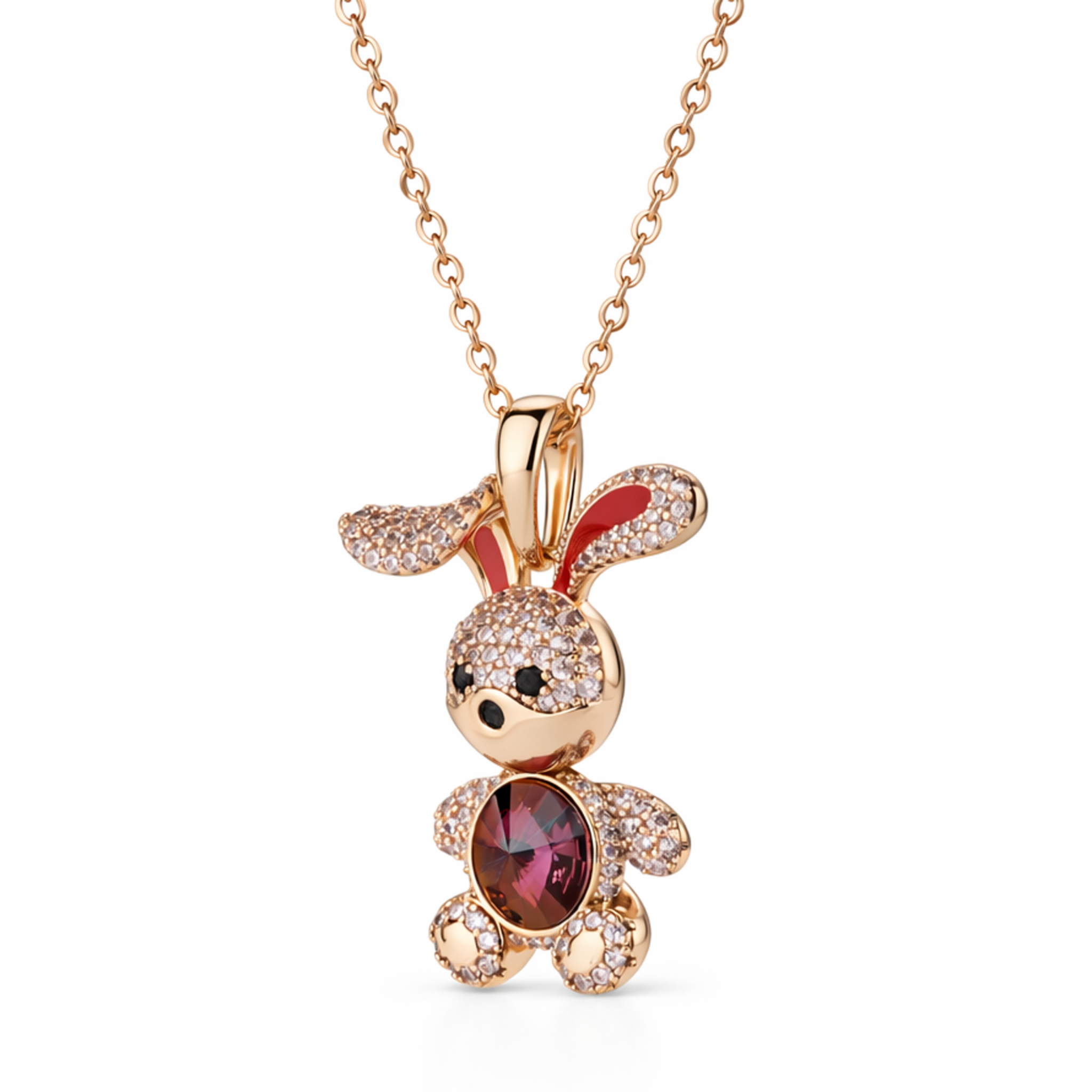 Crystal Bunny Charm Pendant