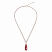 Crimson Teardrop Tennis Necklace