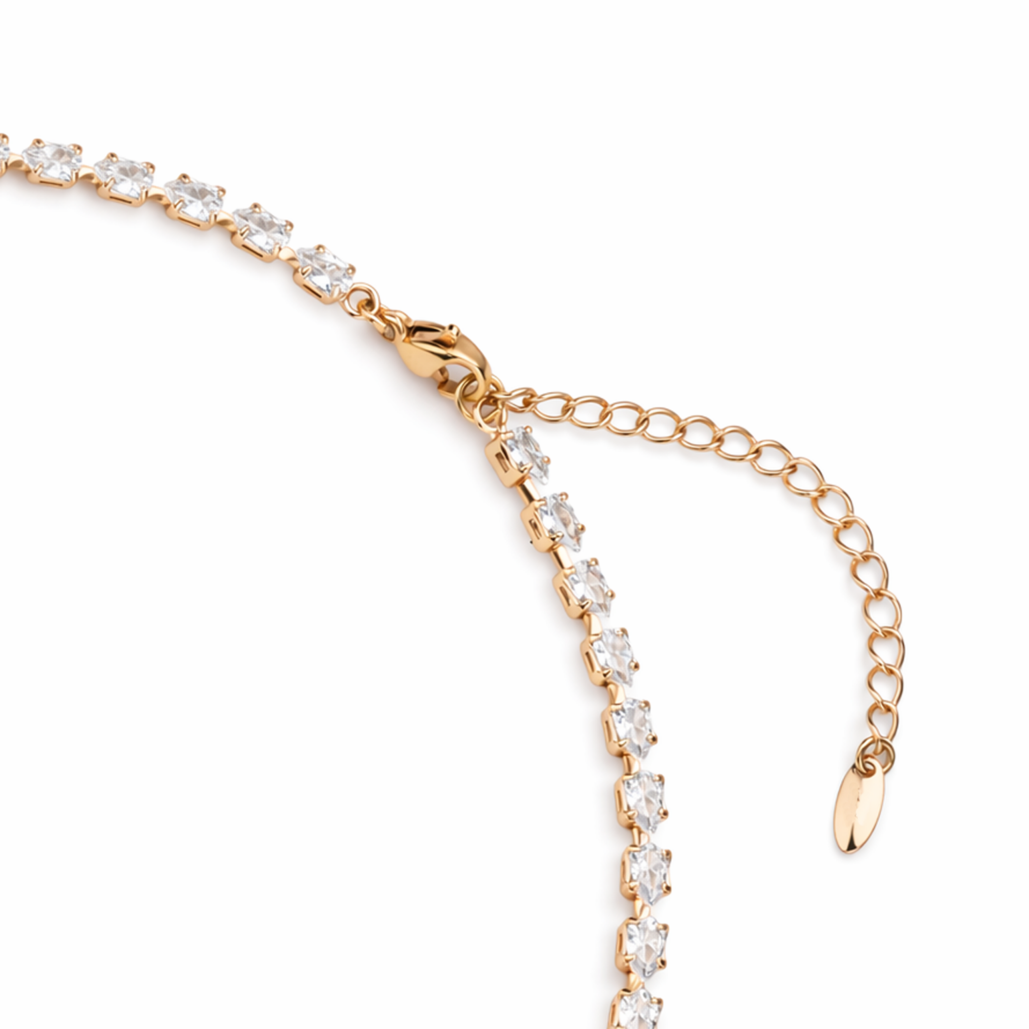 Crimson Teardrop Tennis Necklace