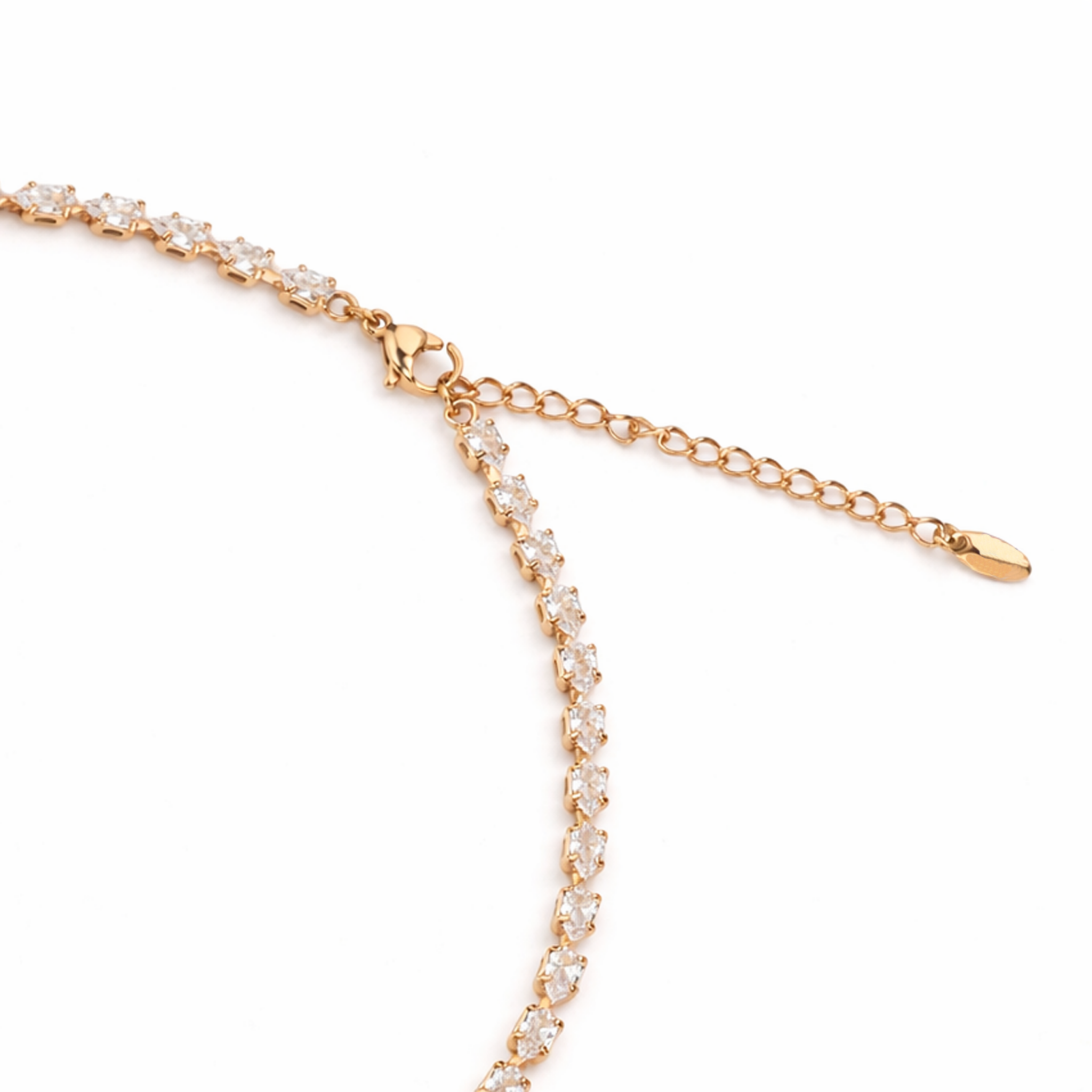 Sapphire Teardrop Tennis Necklace