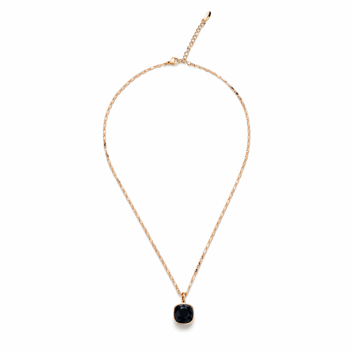 Onyx Cushion Crystal Pendant