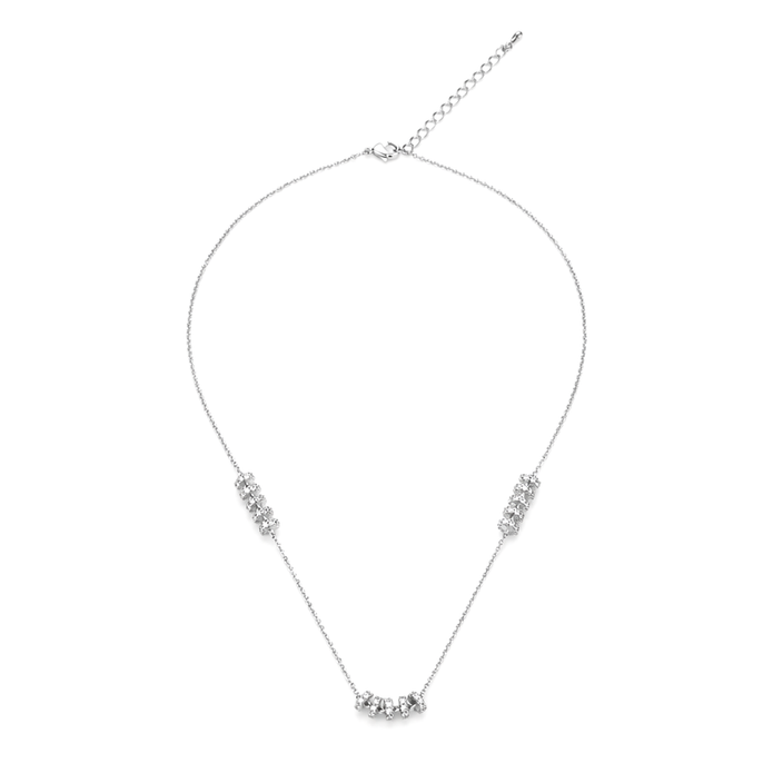 Triple Sparkle Station Necklace