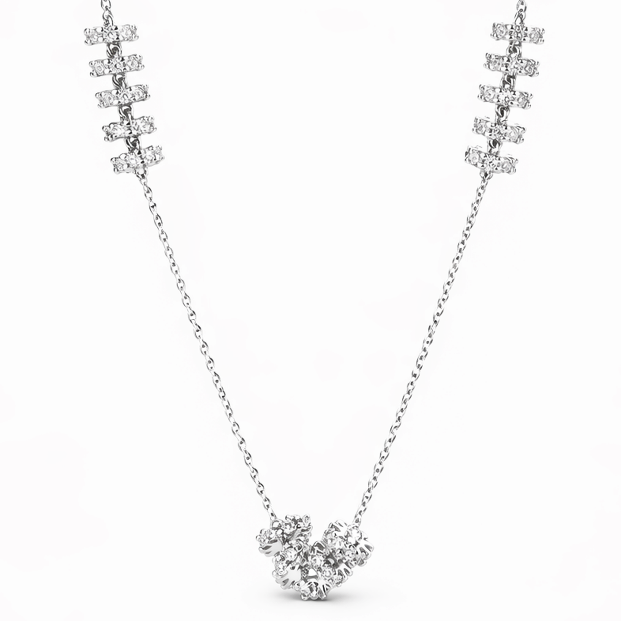 Triple Sparkle Station Necklace