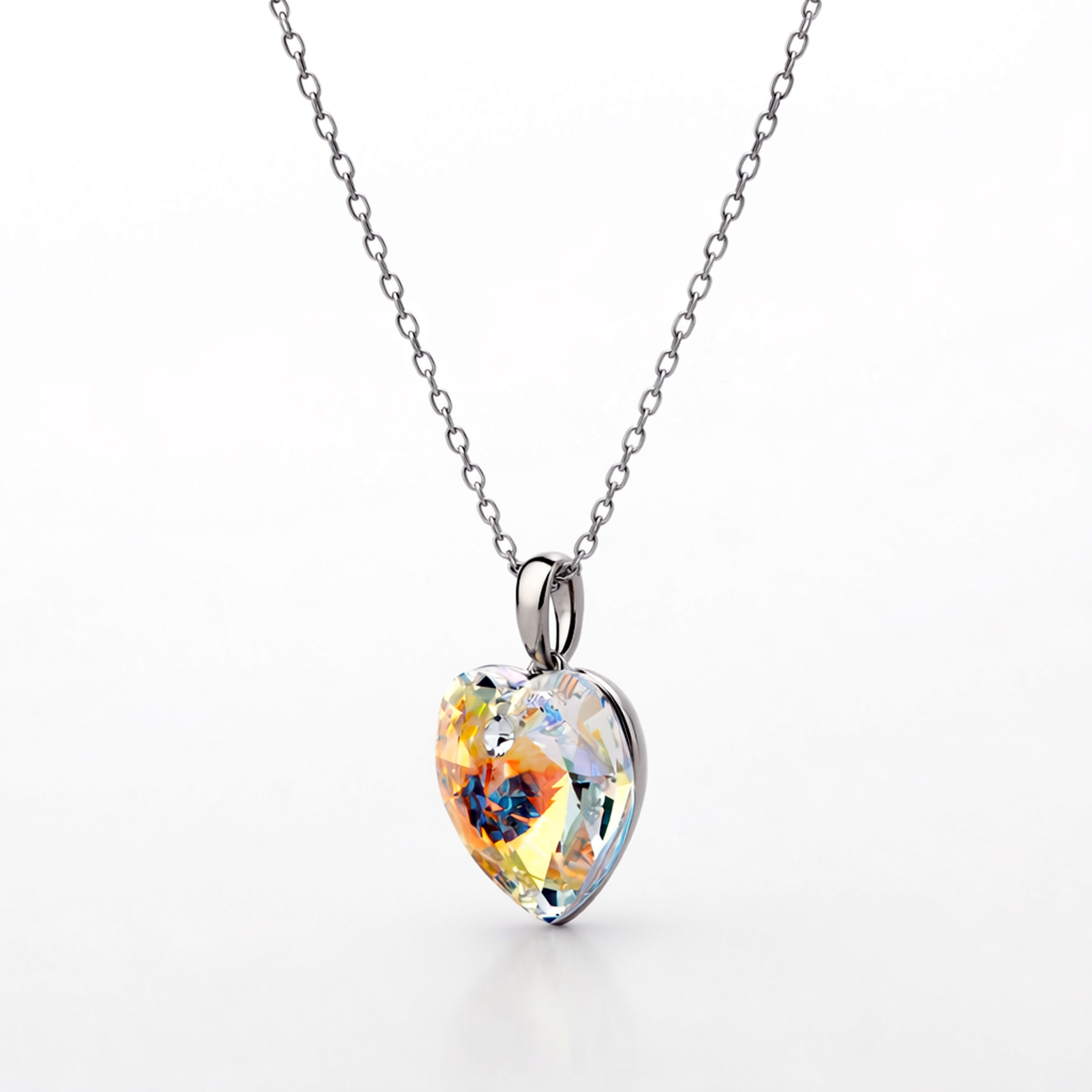 Aurora Heart Crystal Pendant