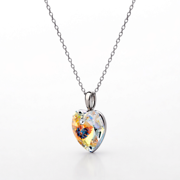 Aurora Heart Crystal Pendant