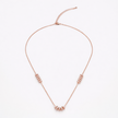 Triple Crystal Barrel Necklace