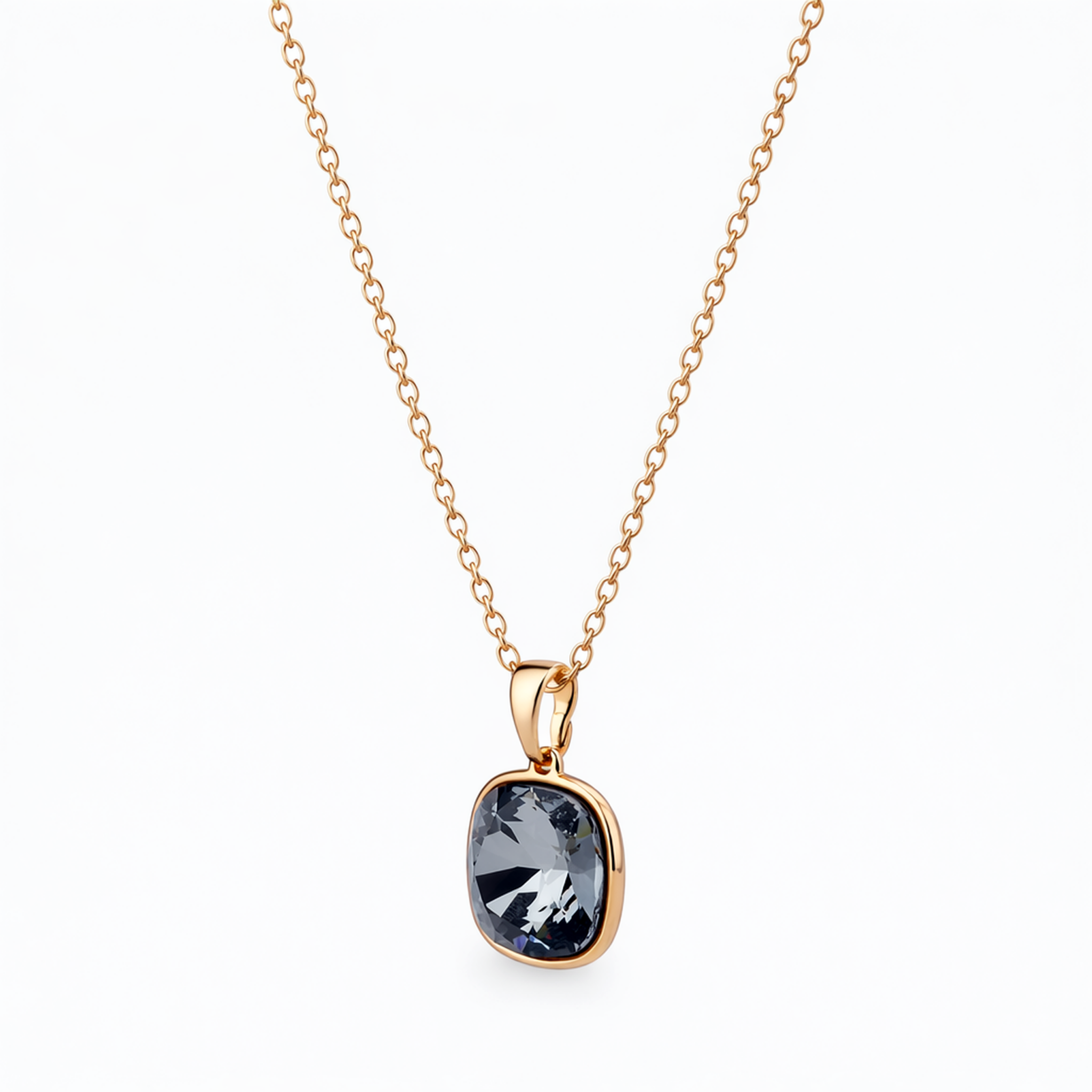 Midnight Cushion Crystal Pendant