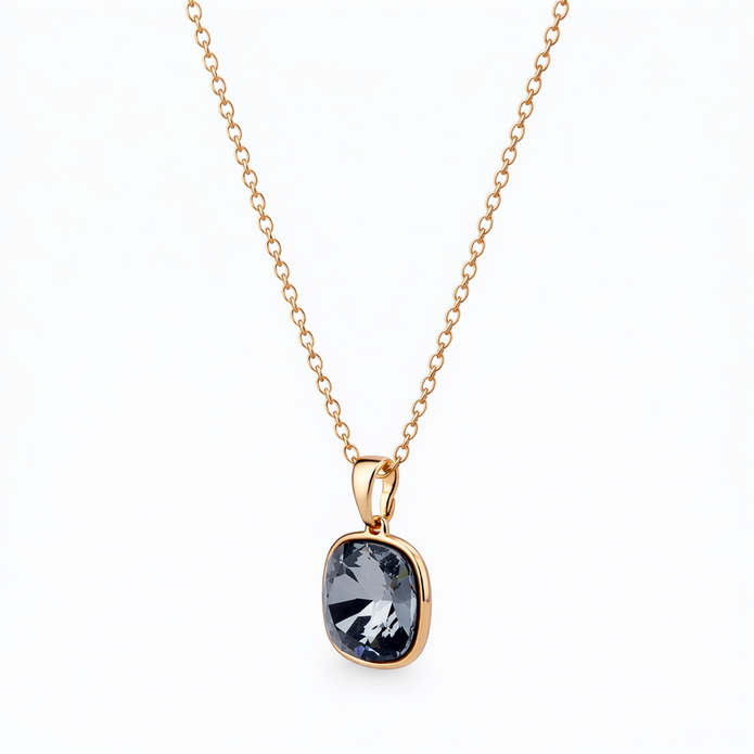 Midnight Cushion Crystal Pendant