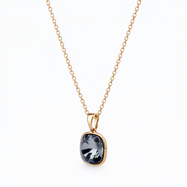 Midnight Cushion Crystal Pendant