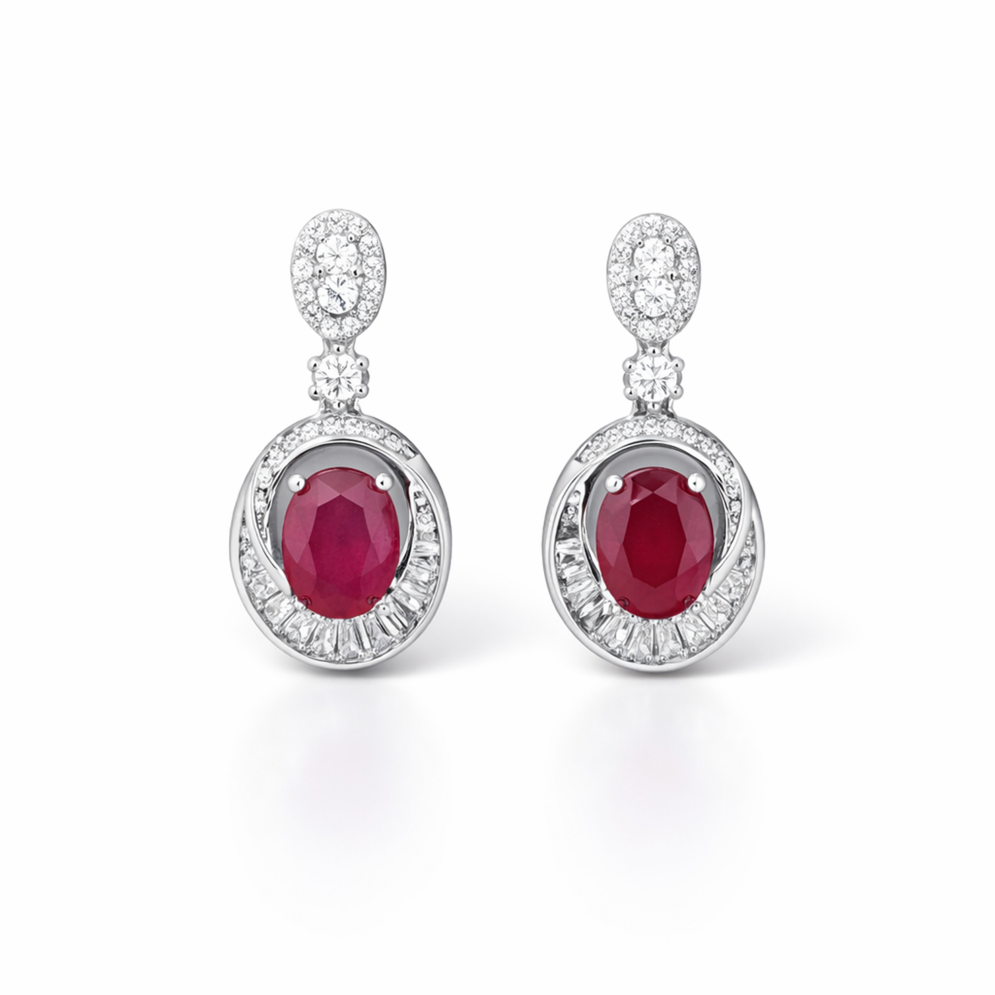 Ruby Oval Chandelier Drops
