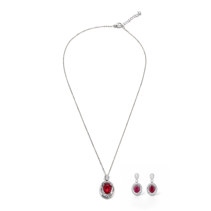 Ruby Oval Chandelier Drops