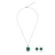 Emerald Sunburst Cluster Studs
