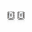 Crystal Emerald Halo Studs
