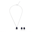 Midnight Blue Pear Studs