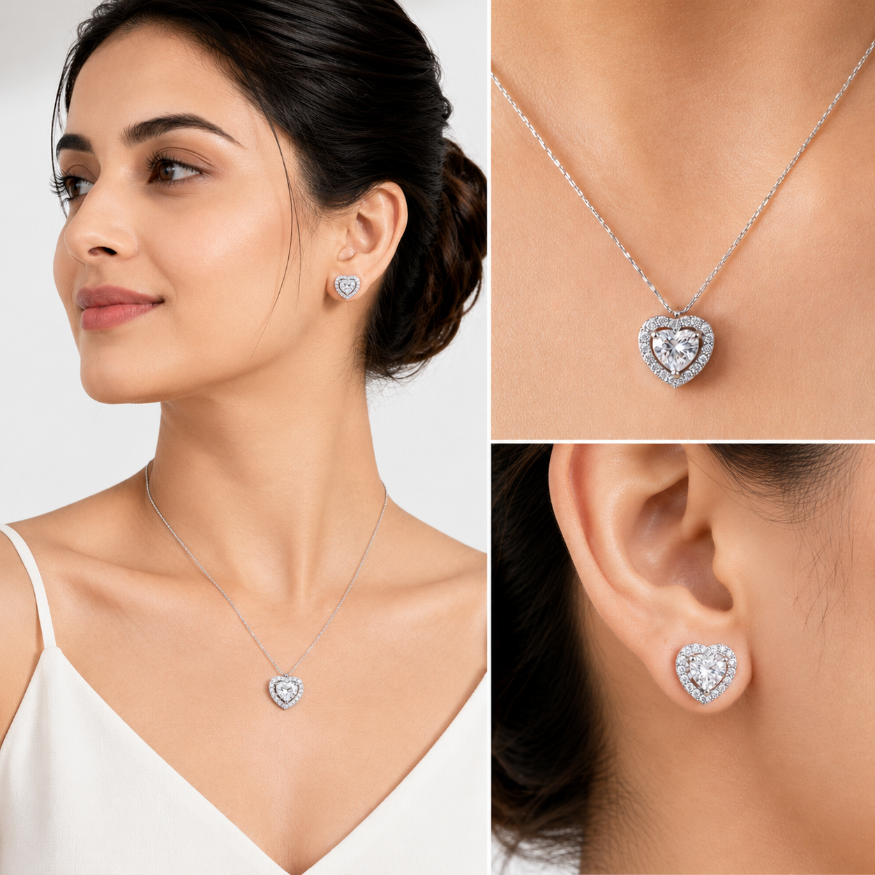Amore Heart Studs