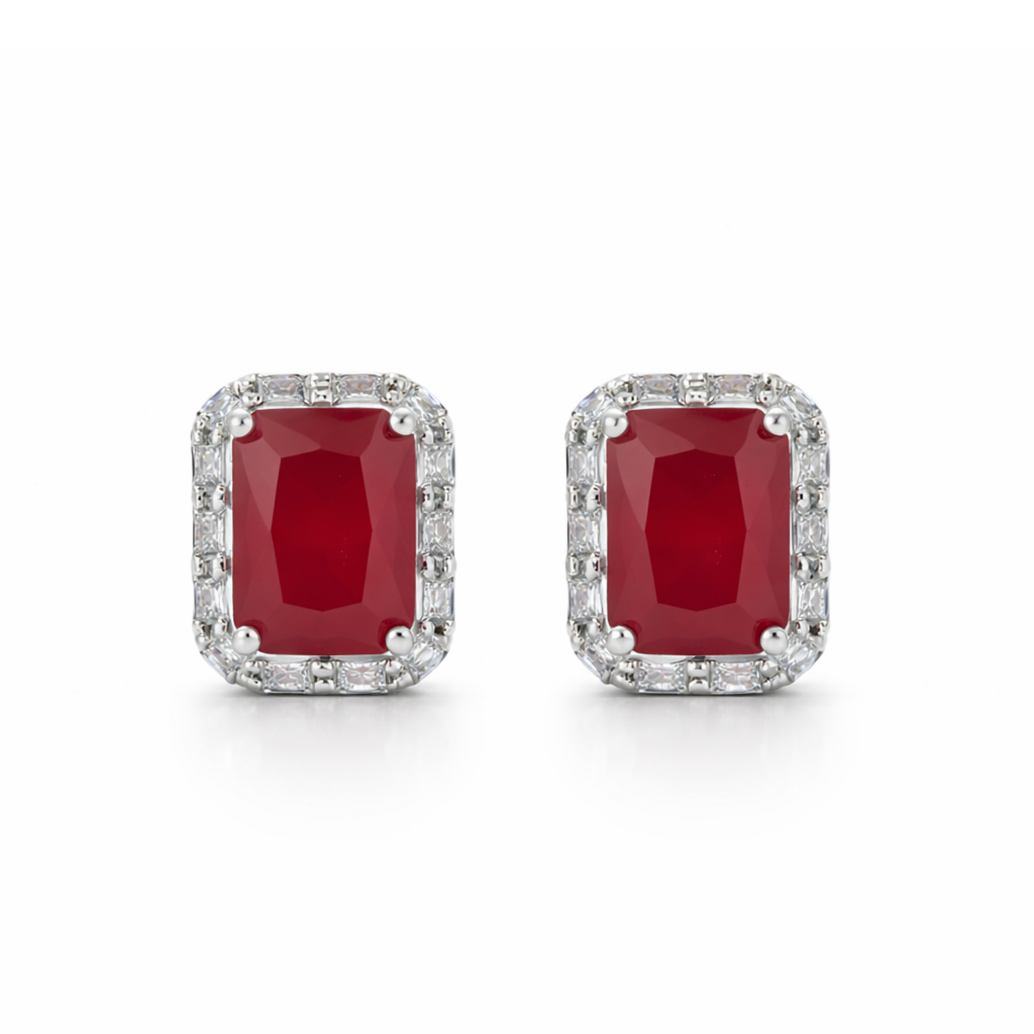 Ruby Radiance Rectangle Studs