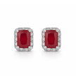 Ruby Radiance Rectangle Studs