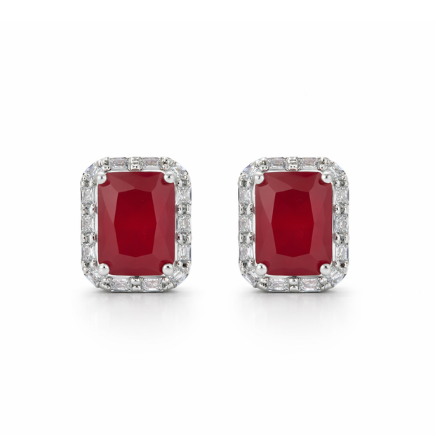 Ruby Radiance Rectangle Studs