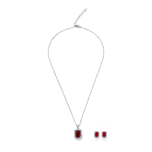 Ruby Radiance Rectangle Studs
