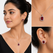 Ruby Radiance Rectangle Studs