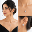 Asscher Ice Halo Studs