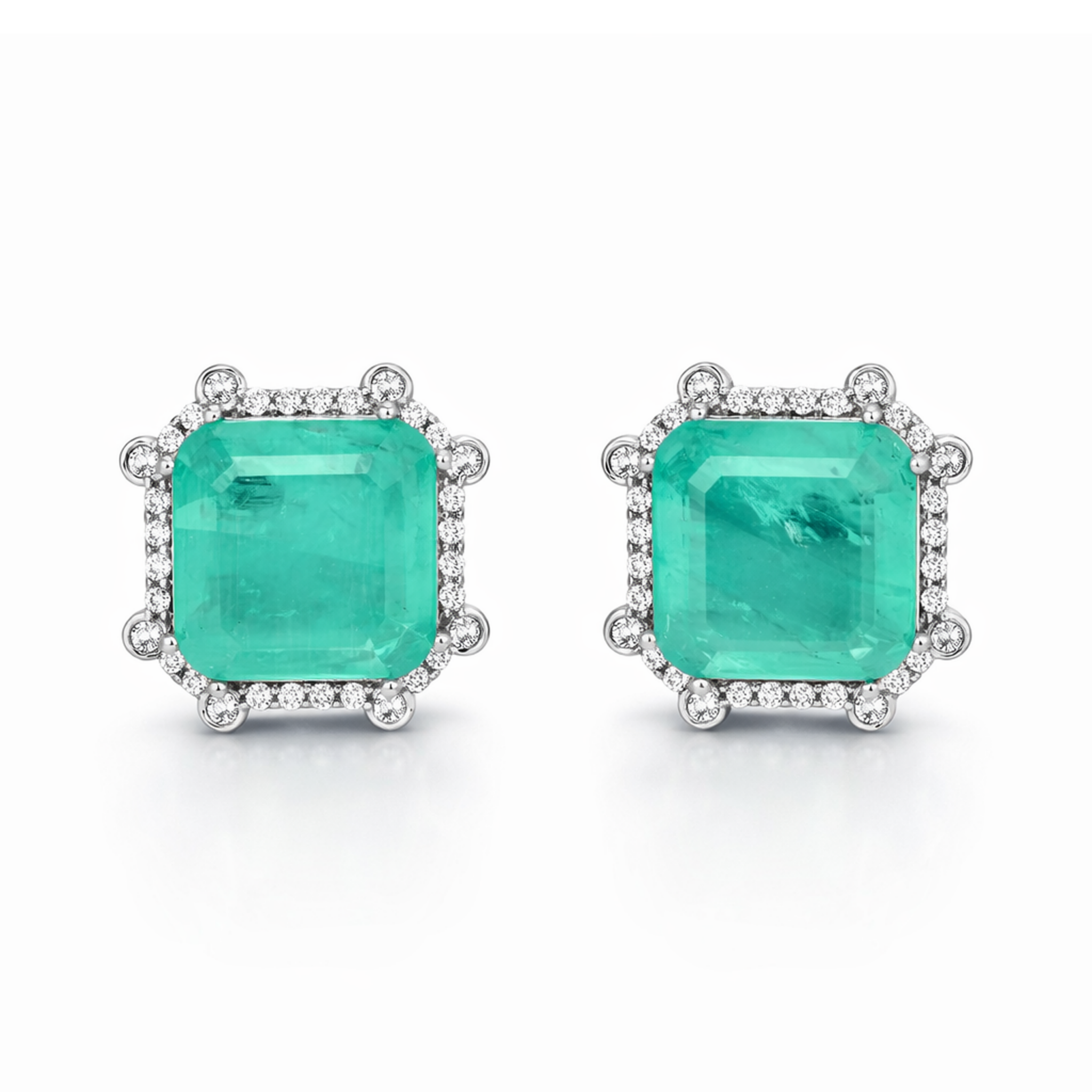 Mint Square Regal Studs