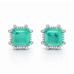 Mint Square Regal Studs