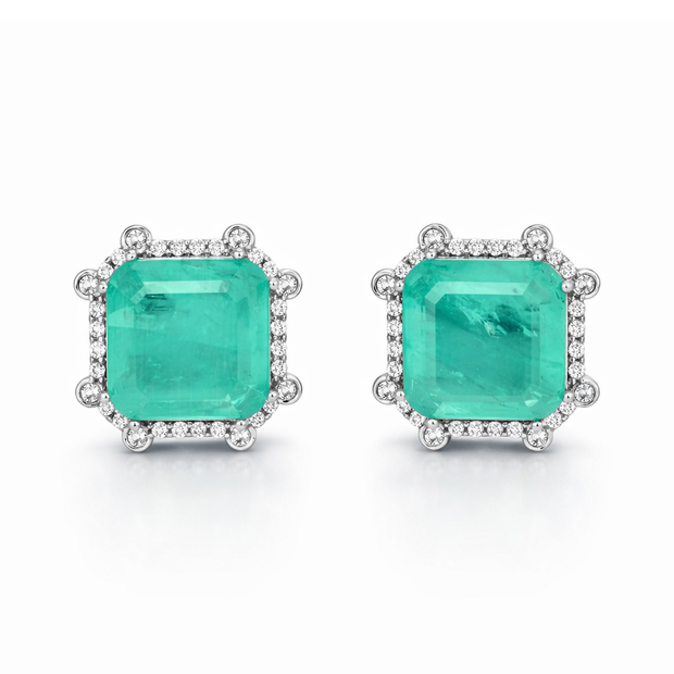Mint Square Regal Studs