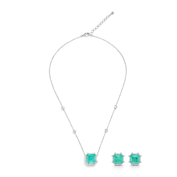 Mint Square Regal Studs