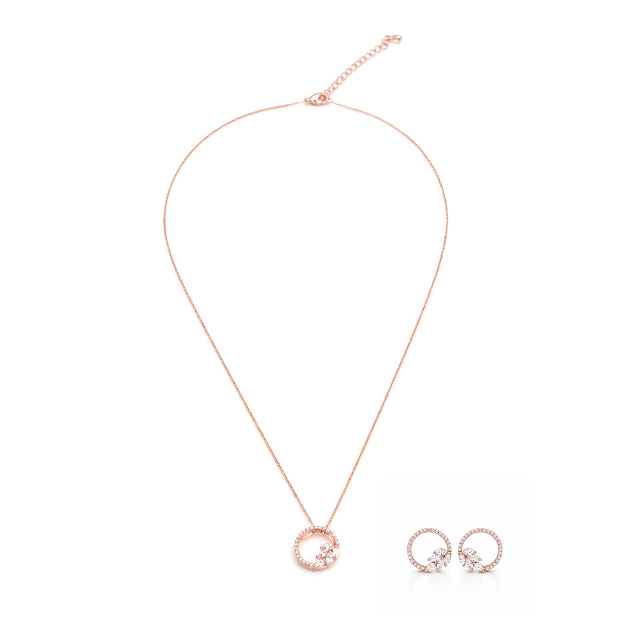 Rose Circle Leaf Studs