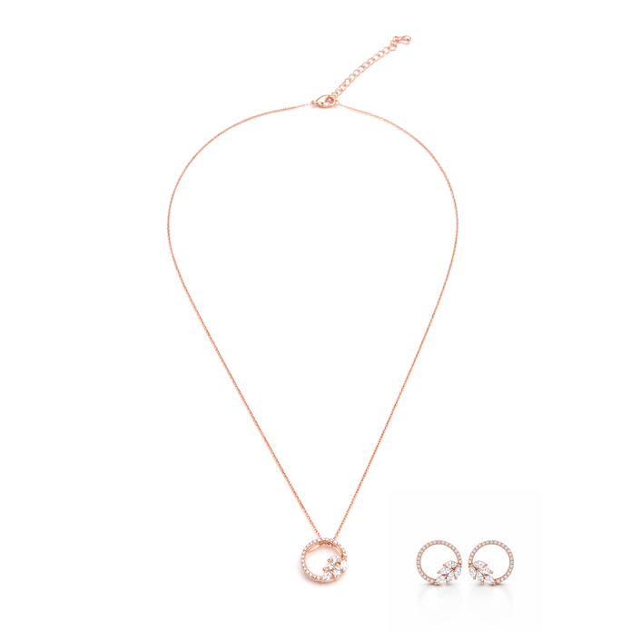 Rose Circle Leaf Studs